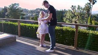 Tiny Blonde Cutie Coco Lovelock Lets Long Boyfriend Eat Her Out