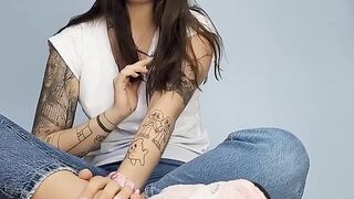 Feet JOI Brunette