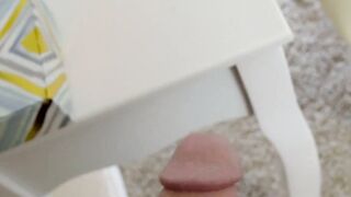 Teen sucking dildo in front of mirror