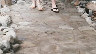 Two shemales and babe fucking in threesome