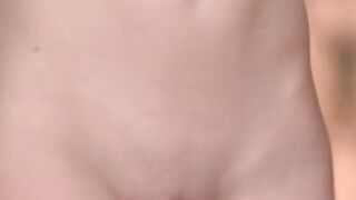 TEASE: Hottie blonde birthday women leaves party to strip and rub her body