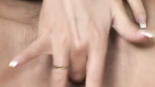 Turned On thin dark haired lover gets nude and fucks vibrator