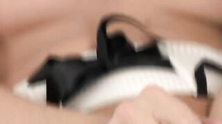 sexy 19 year old year older into lingerie fucks her tight vagina with d