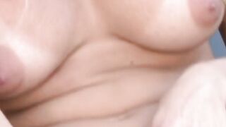 Freaky long-tit blonde Cutie gets nude & rubs wet cunt to orgasm