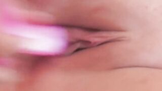 Turned On y***g r*****d t**n Ella Milan plays with her pink vibrator