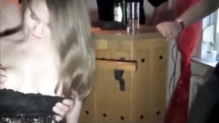 Bf shares his long boobies gf with strangers in night club