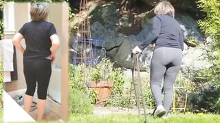 Curvy huge boobed GILF works her sexy booty off