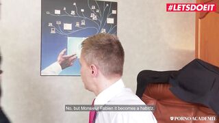 PornoAcademie #Marina Beaulieu Gets double penetration At School Inside babe 3way