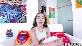 TRUE ANAL Teenagers newcomer Bailey Base gets gaped