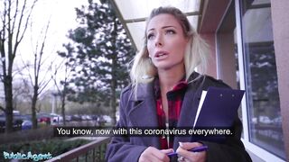 Public Agent Blonde Ozzie Isabelle Deltore fucks to save