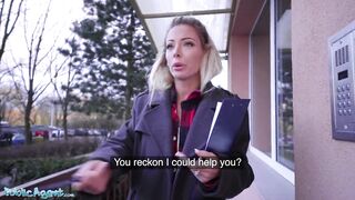 Public Agent Blonde Ozzie Isabelle Deltore fucks to save