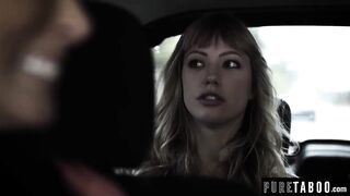 Blonde 19 year older Ivy Wolfe's first time with Step-Cousin