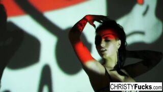 Bombshell Christy Mack the Pirate plays with her filthy Cutie ass and