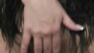 Great huge breasts red head babe finger-fucks her snatch to orgasm
