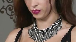 Great huge breasts red head babe finger-fucks her snatch to orgasm