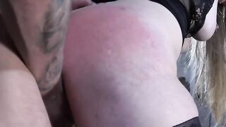 Anal spanking and cums on sub Alice Maze