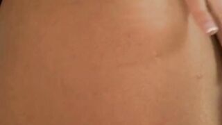 hot babe loves to show off her lace underwear before masturbating