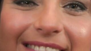 Young turned on dark hair Latina skank fucks wet snatch with glass dildo