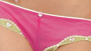 Lusty sexy blonde 19 yo slut finger-fucks wet twat to hard orgasm