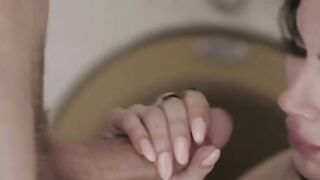 Trans babysitter analed in washing machine