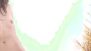 Voluptuous slim dark haired Celeste Performer fucks herself with sex sex toy