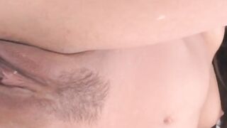 Voluptuous slim dark haired Celeste Performer fucks herself with sex sex toy