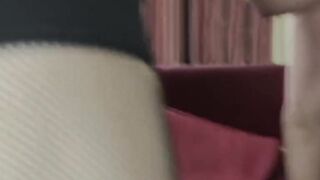 Lingerie clad dark haired shows off her and finger fuck her twat