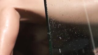 Small titties, toys and a Beauty shower
