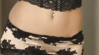 Voluptuous Latina dark haired shows off her amazingly Bombshell body & masturbates