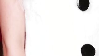 Mia Malkova rubs her self to orgasm by the Christmas tree