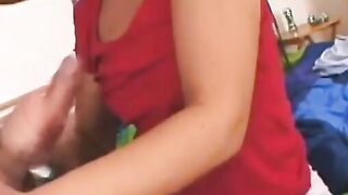 Black haired turned on women getting a full mouth of cock