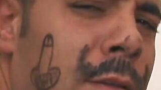 Black haired turned on women getting a full mouth of cock