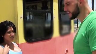 Slutty Latina with a HOT fat booty begs for rough-sex