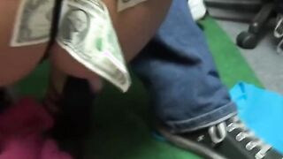 Slutty blonde college snatch with mouth starts dorm room sex party