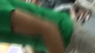 Slutty blonde college snatch with mouth starts dorm room sex party
