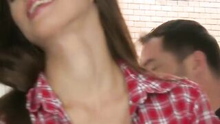 Slutty red haired getting double teamed
