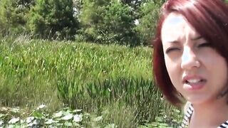 Huge Tit amateur red haired is paid for some wet outside sex