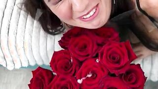 Fucked my unfaithful wife hard in Anal and finished on the flowers that her lover gav
