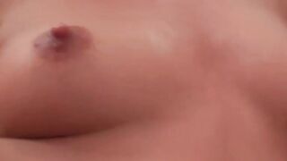Tight tit blonde 19 yo getting anal from blue sex vibrator in