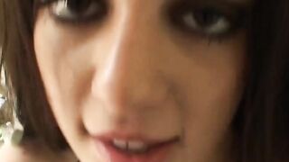 Shameless long tit hoe in bikini fucks her pussy w