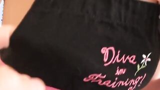 babe dark haired Latina mistress fucks BF’s big dick on his birthday