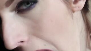 Young freaky dark haired hoe ass-nailed HARD by gigantic penis into underwear