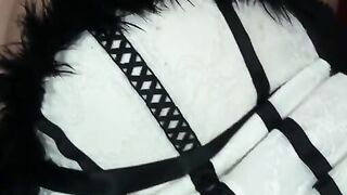 babe long-tit blonde Euro skank into lingerie ass-fucked anal inside heels