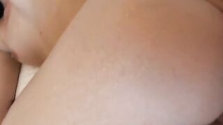 Hot young perky-tit dark haired girlfriend ass-fuck in first anal