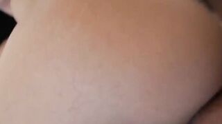 Hot young perky-tit dark haired girlfriend ass-fuck in first anal