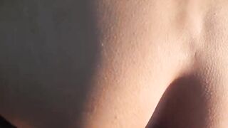 Bae gigantic-booty dark hair 19 year old Cali Lee sucks & fucks a cock public