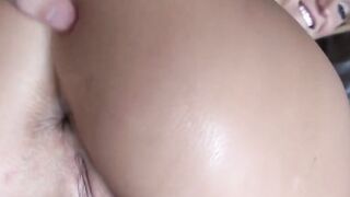babe tattooed blonde Trixie Celeb is filmed during her first anal
