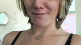 CUTIE blonde GF Sierra Day gets nude down to riding hard cock