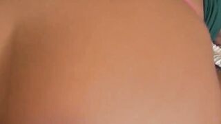 Bubble-booty dark haired Latina Layla Lopez sucks & fucks hard dick