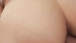 Cute dark haired Dillion Harper shows off her new shorts before sex